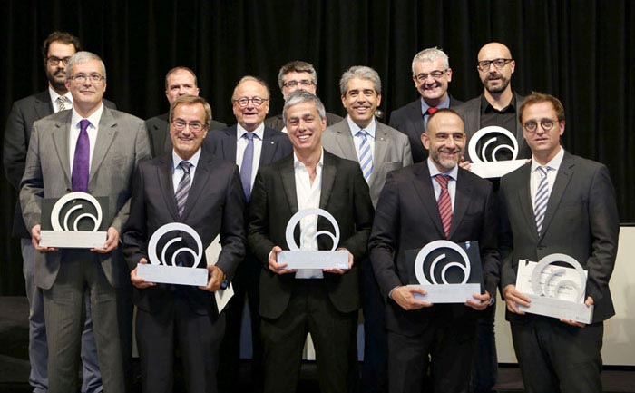 Foto de família dels Premis Nacionals de Comunicació 2014 (foto: Jordi Bedmar).