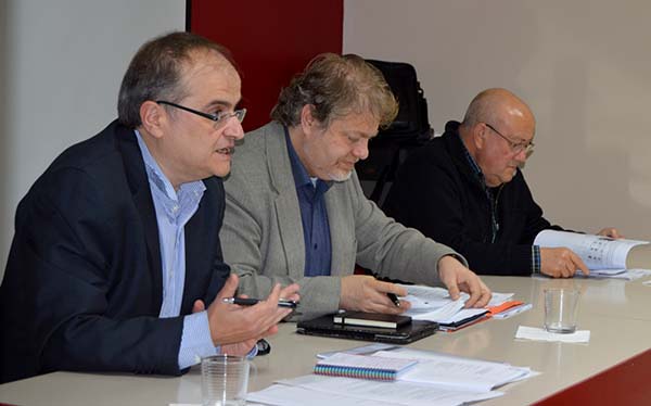 Carles Ayats (ACPC), Lluís Gendrau (APPEC) i Alfons Udina (AMIC). 