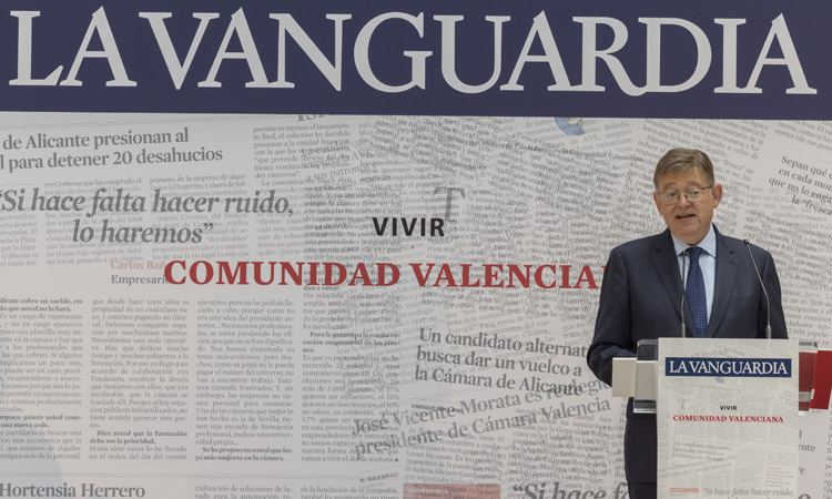 Ximo Puig destaca La Vanguardia com a “brúixola que marca la veritat”
